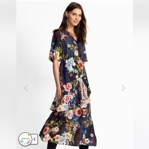 Johnny Was Florean Silk Midi dress size XS